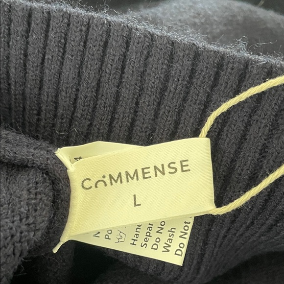 Commense  Navy Sweater with Denim Collar and cuffs NWT - Picture 5 of 11